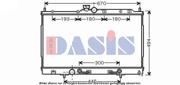 AKS DASIS Радиатор, охлаждение двигателя 140085N